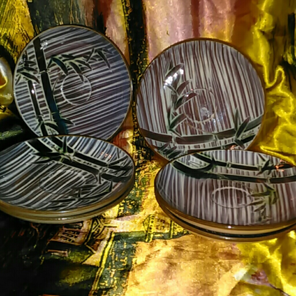 BAMBOO UCAGCO HAND- CRAFTED CUP SAUCER PLATES